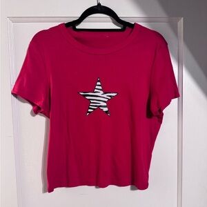 Pink Star & 8 Ball Woman’s Crop Top